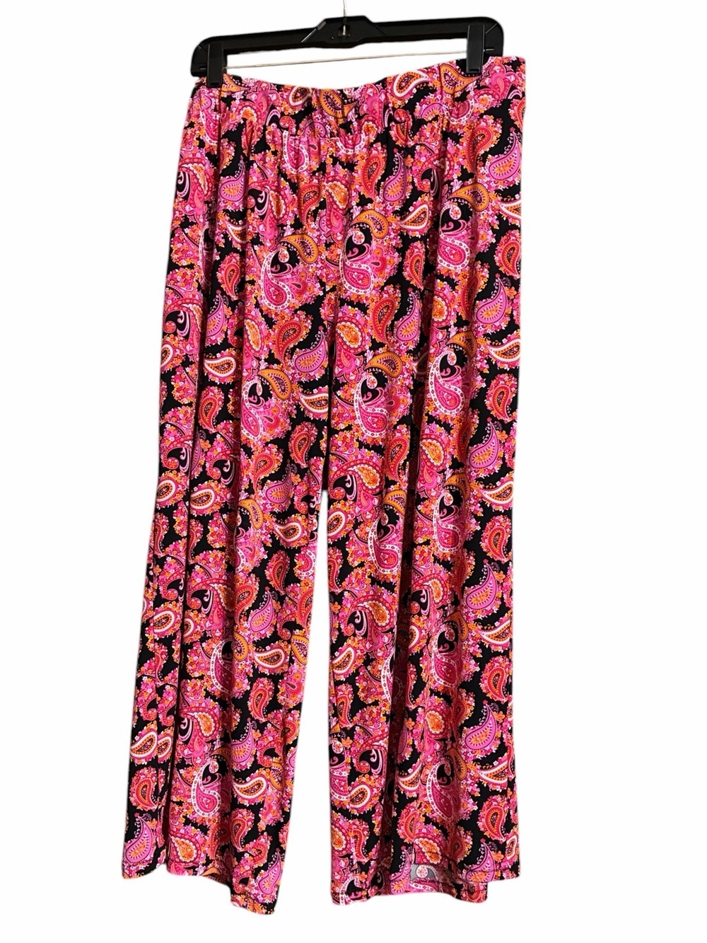 Jessica London Pink Paisley Wide-Leg Palazzo Pants - Picture 2 of 8